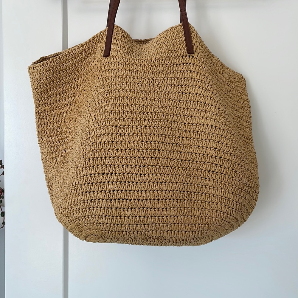 J.Crew Straw Tote Beach Bag